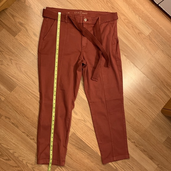 WHBM GUC Brick Red Straight Crop Pants - Picture 7 of 11
